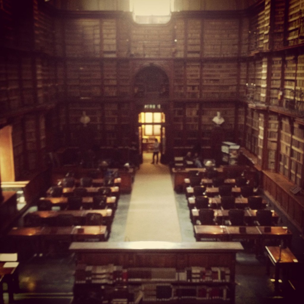 Instagram snapshot I took with my phone of the empty library moments before the artists and the crew arrived.